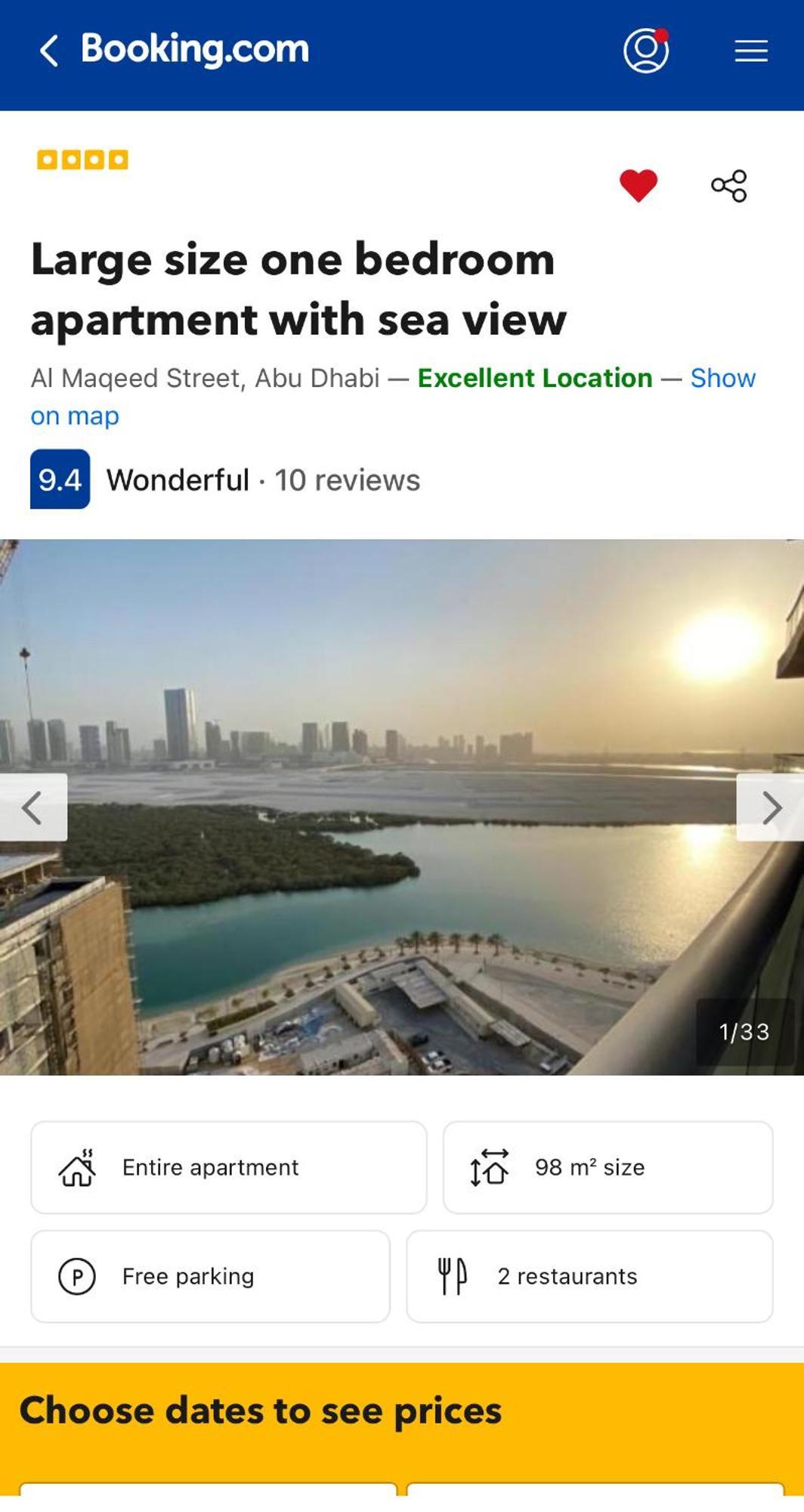 Large Size One Bedroom Apartment With Sea View Abu Dhabi Exteriör bild